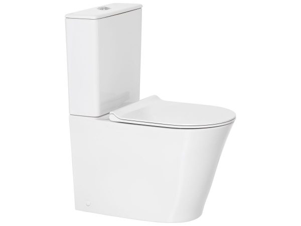 Web 1200x900 American Standard Heron Square Hygiene Rim Back Inlet Close Coupled Back to Wall Toilet Suite with Soft Close Quick Release Seat White 4 Star